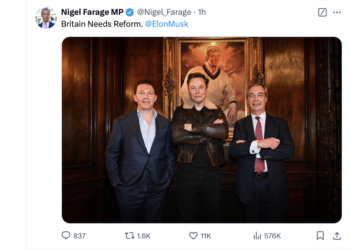 Elon Musk meets with Nigel Farage and Nick Candy to discuss 100m Reform UK donation