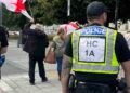 Police make arrest in Southampton Guildhall as Bottle Thrown at Pro-UK supporters