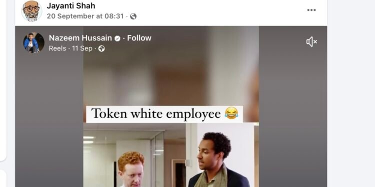 Secretary of Diane Abbotts Stand Up To Racism Southampton group shares controversial ‘token white employee’ video online